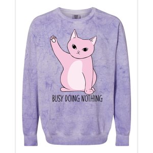 Busy Doing Nothing Colorblast Crewneck Sweatshirt