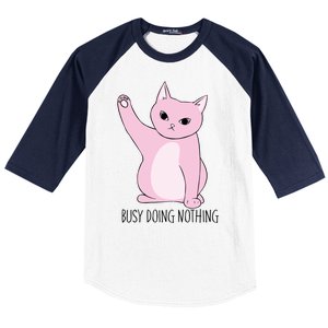 Busy Doing Nothing Baseball Sleeve Shirt