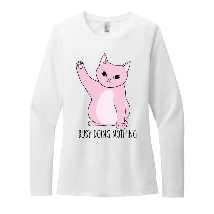 Busy Doing Nothing Womens CVC Long Sleeve Shirt