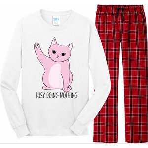 Busy Doing Nothing Long Sleeve Pajama Set