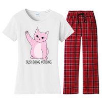 Busy Doing Nothing Women's Flannel Pajama Set