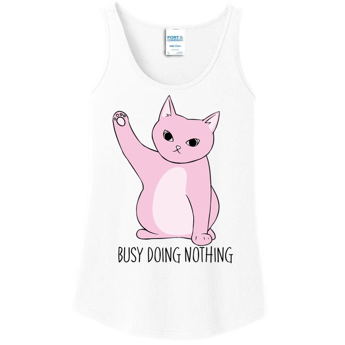 Busy Doing Nothing Ladies Essential Tank