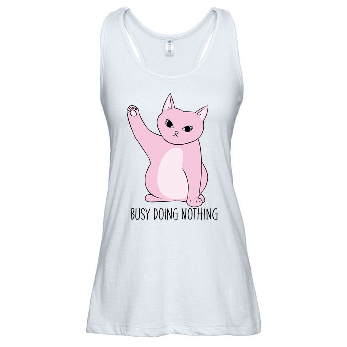 Busy Doing Nothing Ladies Essential Flowy Tank