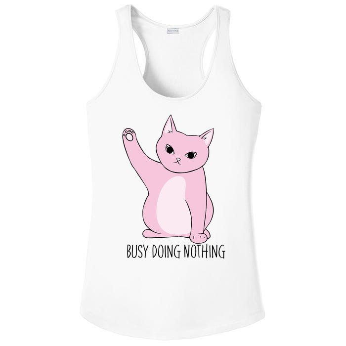 Busy Doing Nothing Ladies PosiCharge Competitor Racerback Tank