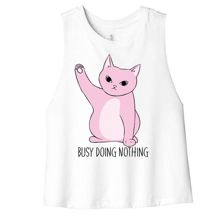 Busy Doing Nothing Women's Racerback Cropped Tank