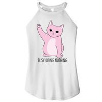 Busy Doing Nothing Women's Perfect Tri Rocker Tank