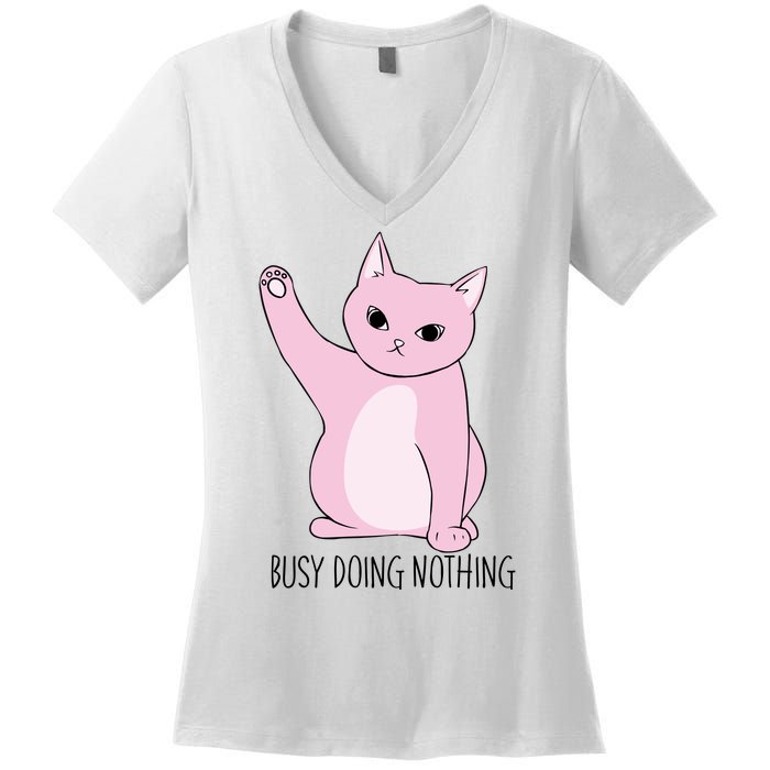 Busy Doing Nothing Women's V-Neck T-Shirt