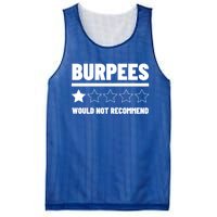 Burpees Do Not Recomd 1 Star Rating Exercise Gift Mesh Reversible Basketball Jersey Tank