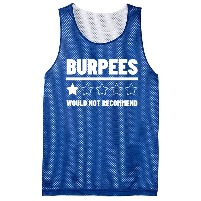 Burpees Do Not Recomd 1 Star Rating Exercise Gift Mesh Reversible Basketball Jersey Tank