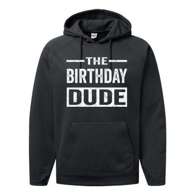 Birthday Dude Novelty Performance Fleece Hoodie