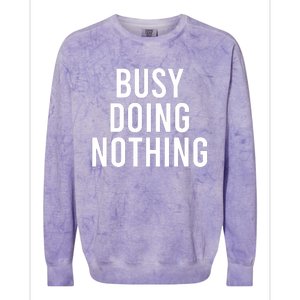 Busy Doing Nothing Colorblast Crewneck Sweatshirt