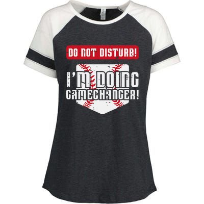 Baseball Do Not Disturb Doing Gamechanger Enza Ladies Jersey Colorblock Tee