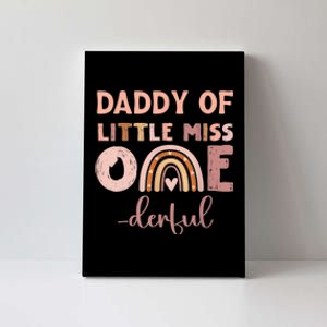 Boho Daddy Of Miss Onederful 1st Birthday Girl Cute Canvas