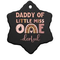 Boho Daddy Of Miss Onederful 1st Birthday Girl Cute Ceramic Star Ornament