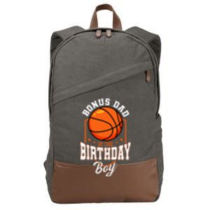 Bonus Dad Of The Birthday Boy Basketball Cotton Canvas Backpack