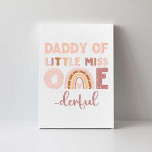 Boho Daddy Of Miss Onederful 1st Birthday Girl Cute Canvas