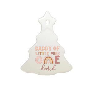 Boho Daddy Of Miss Onederful 1st Birthday Girl Cute Ceramic Tree Ornament