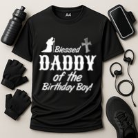 Blessed Daddy Of The Birthday Boy Cooling Performance Crew T-Shirt