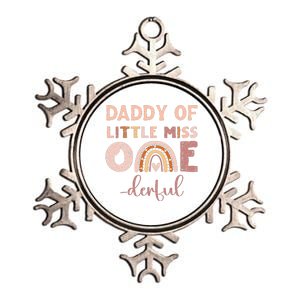 Boho Daddy Of Miss Onederful 1st Birthday Girl Cute Metallic Star Ornament