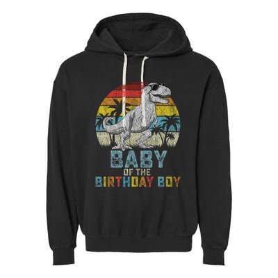 Baby Dinosaur Of The Birthday Boy Matching Family Garment-Dyed Fleece Hoodie