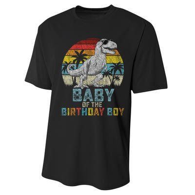 Baby Dinosaur Of The Birthday Boy Matching Family Performance Sprint T-Shirt