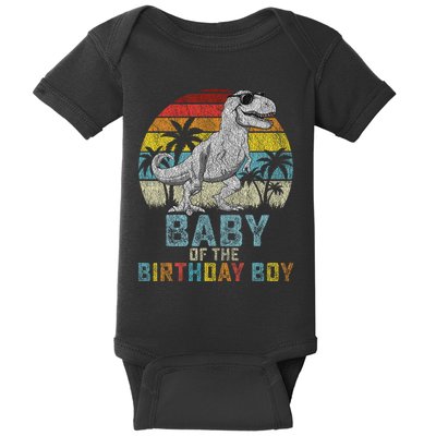 Baby Dinosaur Of The Birthday Boy Matching Family Baby Bodysuit