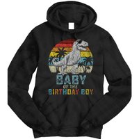 Baby Dinosaur Of The Birthday Boy Matching Family Tie Dye Hoodie