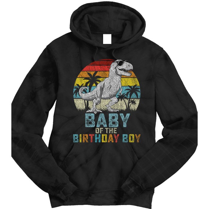 Baby Dinosaur Of The Birthday Boy Matching Family Tie Dye Hoodie