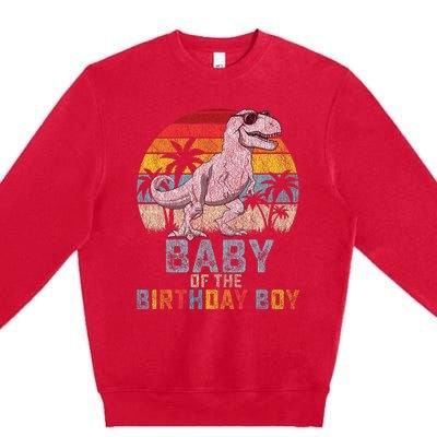 Baby Dinosaur Of The Birthday Boy Matching Family Premium Crewneck Sweatshirt