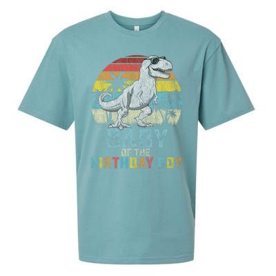 Baby Dinosaur Of The Birthday Boy Matching Family Sueded Cloud Jersey T-Shirt