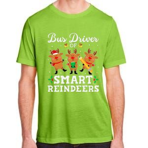 Bus Driver Of Smart Reindeers Bus Driver Christmas Ugly Adult ChromaSoft Performance T-Shirt