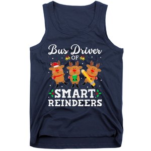 Bus Driver Of Smart Reindeers Bus Driver Christmas Ugly Tank Top