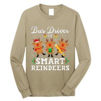 Bus Driver Of Smart Reindeers Bus Driver Christmas Ugly Long Sleeve Shirt