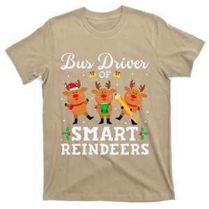 Bus Driver Of Smart Reindeers Bus Driver Christmas Ugly T-Shirt