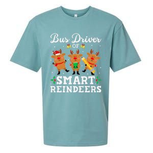 Bus Driver Of Smart Reindeers Bus Driver Christmas Ugly Sueded Cloud Jersey T-Shirt