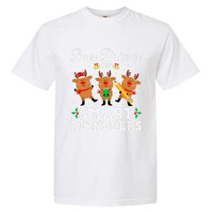 Bus Driver Of Smart Reindeers Bus Driver Christmas Ugly Garment-Dyed Heavyweight T-Shirt