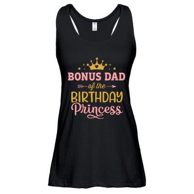 Bonus Dad Of Birthday Princess Girl Matching Family Party Ladies Essential Flowy Tank