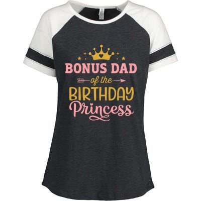 Bonus Dad Of Birthday Princess Girl Matching Family Party Enza Ladies Jersey Colorblock Tee