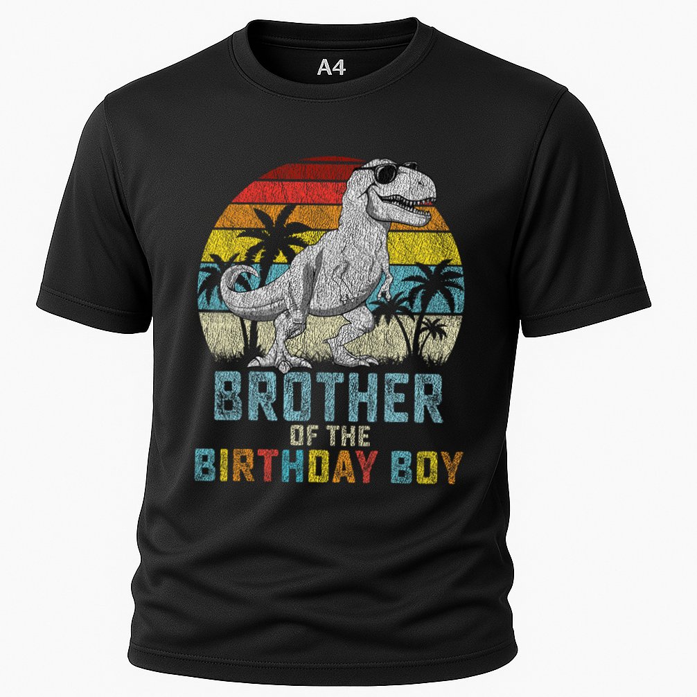 Brother Dinosaur Of The Birthday Matching Family Cooling Performance Crew T-Shirt