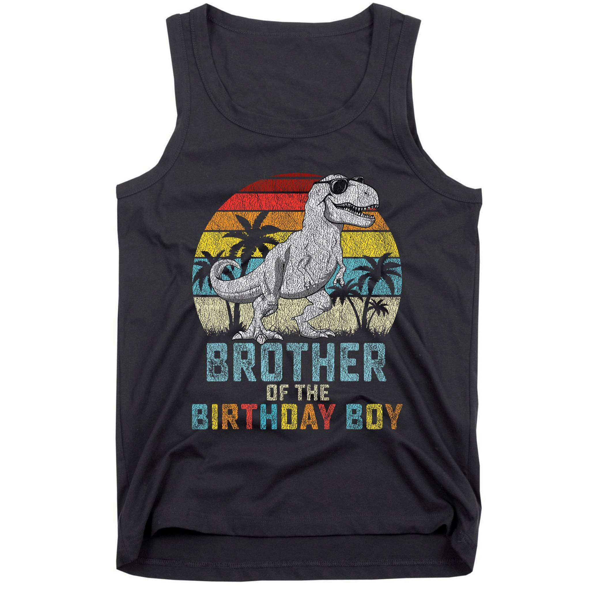 Brother Dinosaur Of The Birthday Matching Family Tank Top