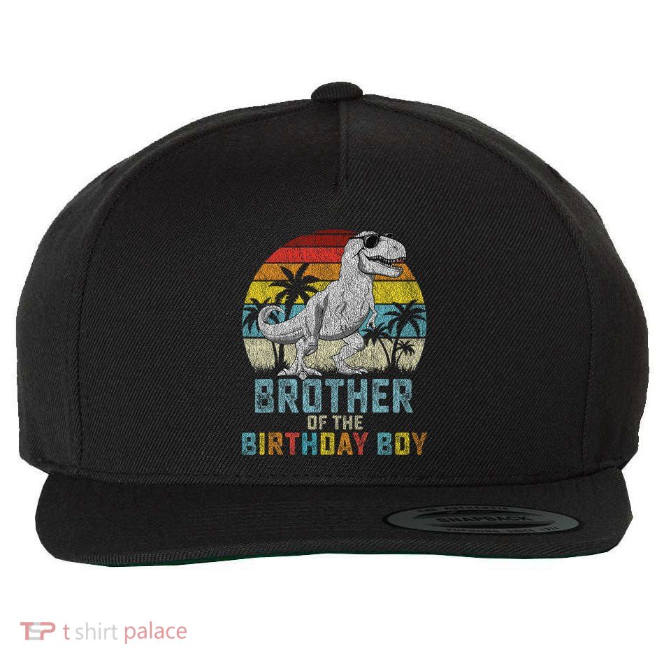 Brother Dinosaur Of The Birthday Matching Family Wool Snapback Cap