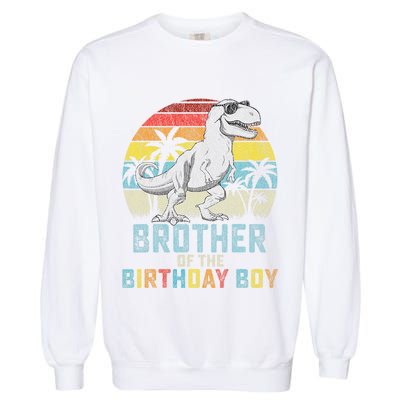 Brother Dinosaur Of The Birthday Matching Family Garment-Dyed Sweatshirt