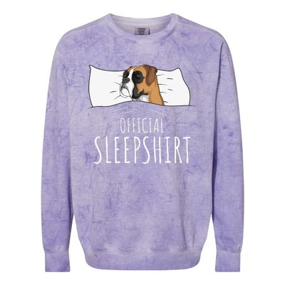 Boxer Dog Official Sleep Colorblast Crewneck Sweatshirt