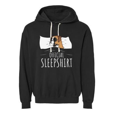 Boxer Dog Official Sleep Garment-Dyed Fleece Hoodie