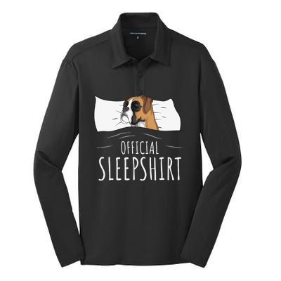 Boxer Dog Official Sleep Silk Touch Performance Long Sleeve Polo