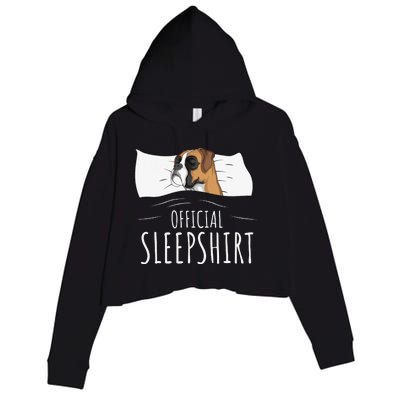 Boxer Dog Official Sleep Crop Fleece Hoodie