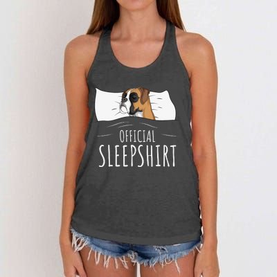 Boxer Dog Official Sleep Women's Knotted Racerback Tank