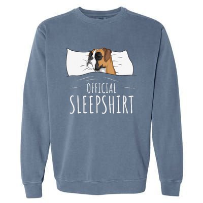 Boxer Dog Official Sleep Garment-Dyed Sweatshirt