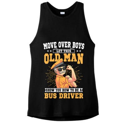 Bus Driver Old Operator Uniform Driving Shuttle Transit Ladies PosiCharge Tri-Blend Wicking Tank