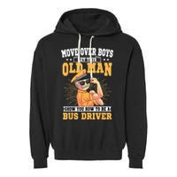 Bus Driver Old Operator Uniform Driving Shuttle Transit Garment-Dyed Fleece Hoodie